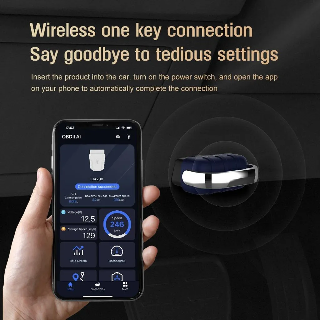 INF Outil Diagnostic Auto ABS OBD2 avec IA - Pack de 2 Lecteurs Code - 7