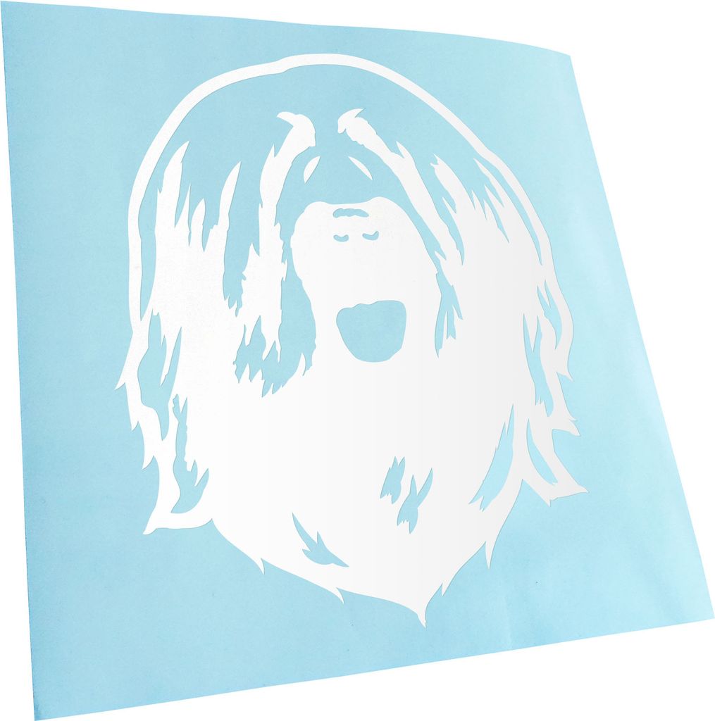 Kiwistar - Autoaufkleber - Briard Hund - Weiss - 24x20cm - Aufkleber für Auto, Laptop, Fahrrad, LKW, Motorrad mehrfarbig JDM Decal Racing