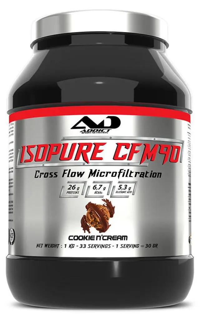 Whey Isolate Isopure CFM 90 Haute Pureté Cookies Cream Addict Sport