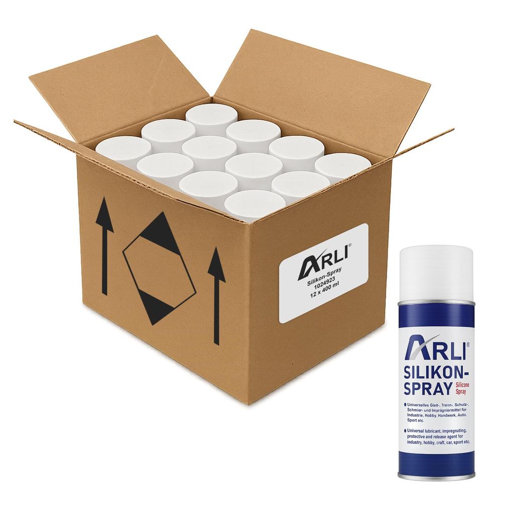 12x ARLI Silikon Spray 400ml Universelles Gleitmittel Trennmittel Schmiermittel Schutzmittel