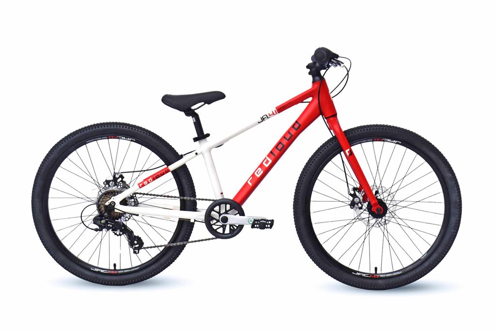 REDLOUD Kinderrad MTB 24 Zoll JA.4.1 weiß-rot Rahmenhöhe 31 cm
