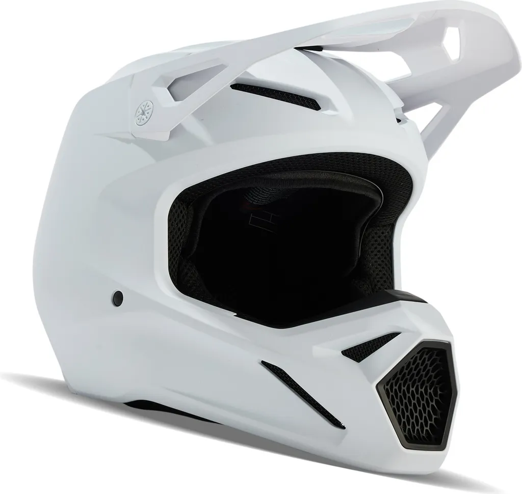 Casque Motocross FOX V1 Solid Blanc Mat XL 61/62 - Protection MX Fox Racing
