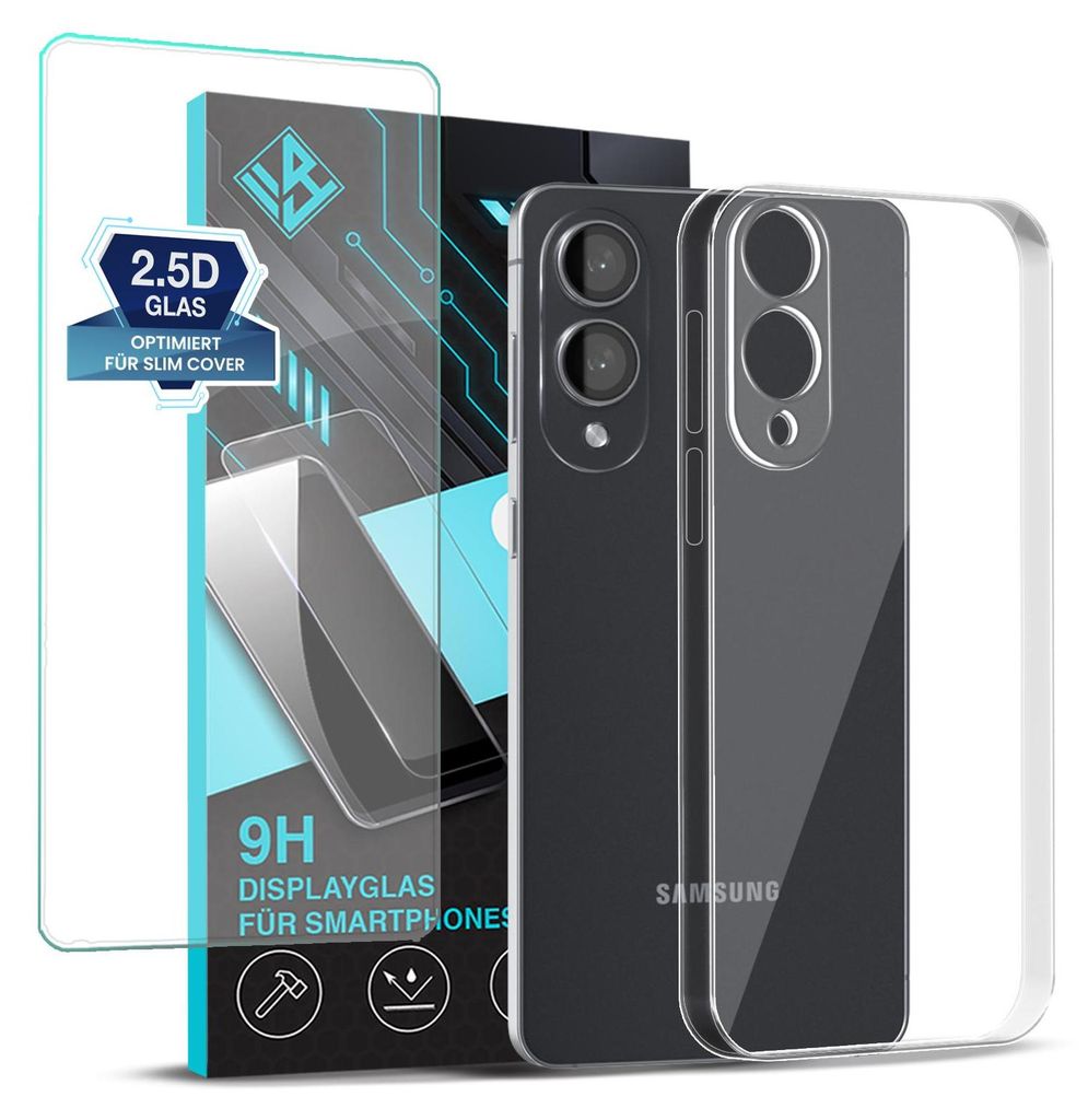 Handyhülle für Samsung Galaxy S25 Edge mit 9H Displayglas Produktbild 