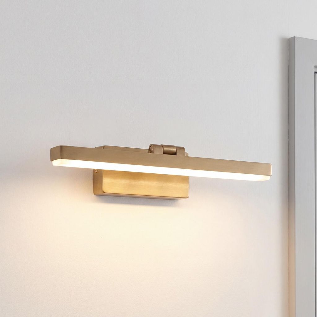 LED Bilderleuchte Messing Aluminium verstellbar 3000 K 40,5 cm Bilderlampe Wandleuchte Schlafzimmer