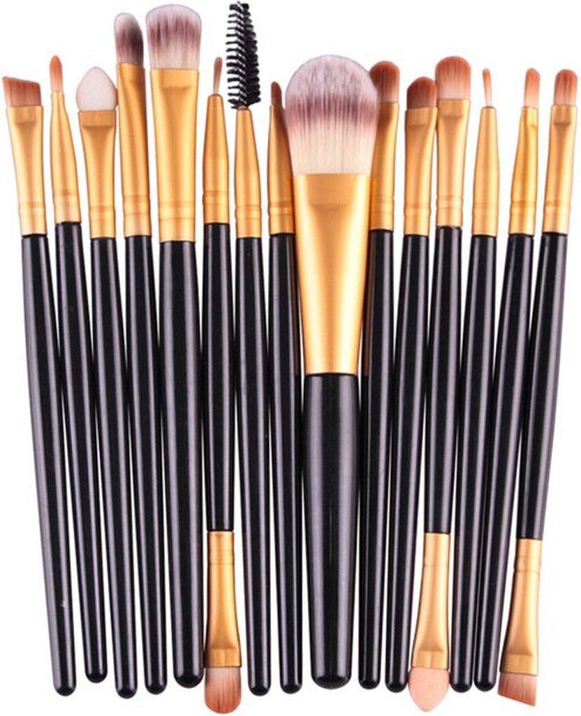 Jumadas – „20-teiliger Make-up-Pinsel – mit Diamantpinsel, Lidschatten und Golddetails“