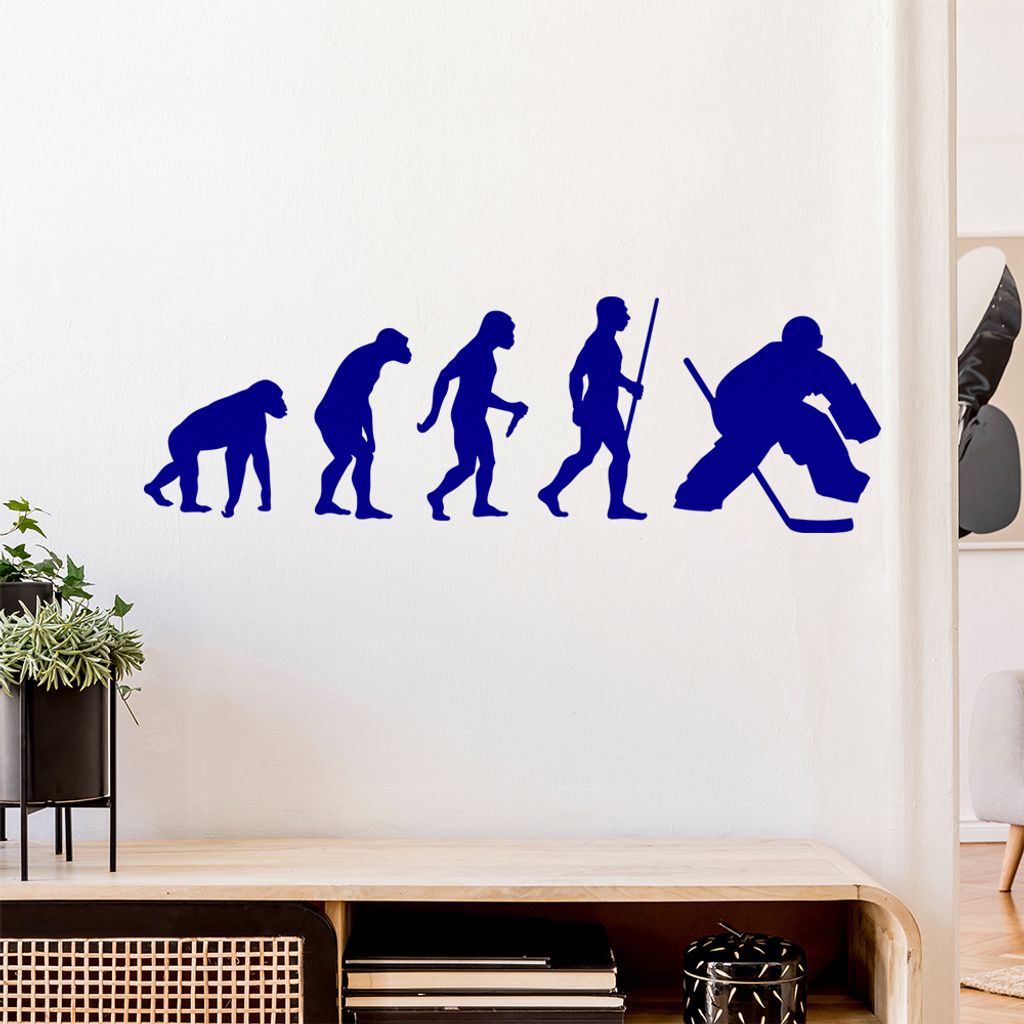 Eishockey Puck Evolution II Wandtattoo Wandaufkleber Wall Sticker - Dekoration, Küche, Wohnzimmer, Schlafzimmer, Badezimmer