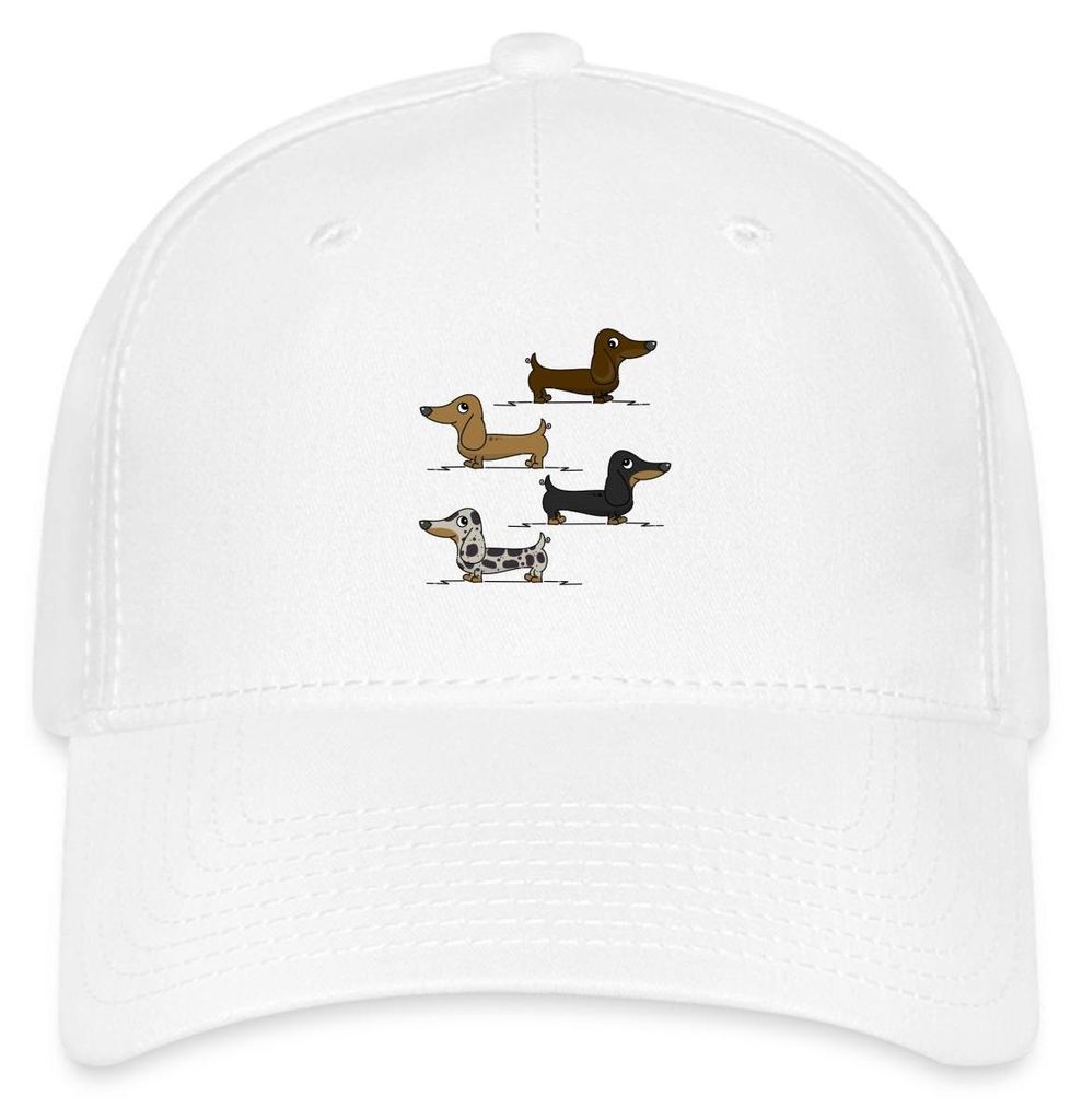 Spreadshirt Witzige Dackel Geschenk Für Hundebesitzer Zwergdackel Flexfit Cap, L/XL (Caps), Weiß