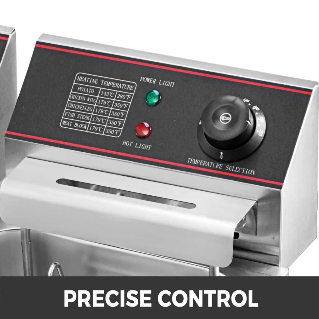 Friteuse Professionnelle Électrique 2 Bacs de 6L - Friteuse Double 5000W - 3