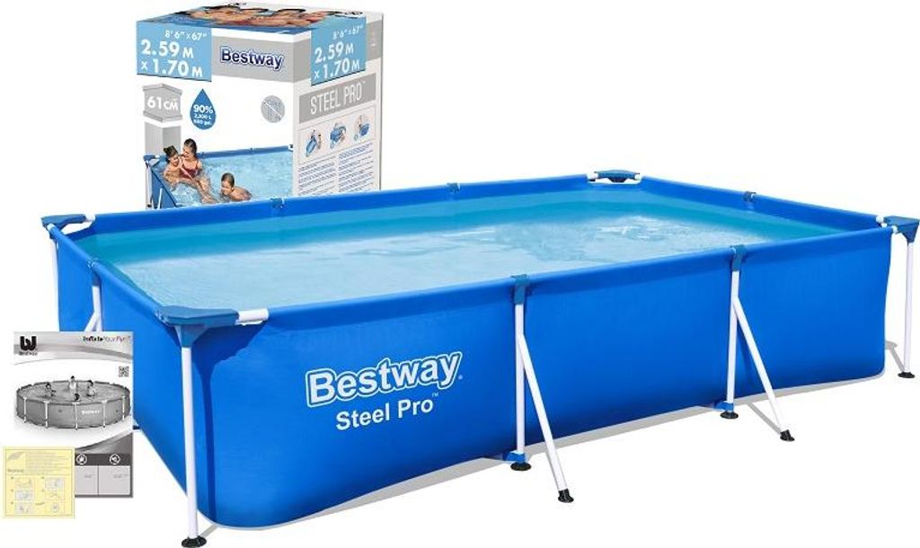 Bestway Steel Pro™ Zwembad, 259x170x61 cm, stalen Productafbeelding 