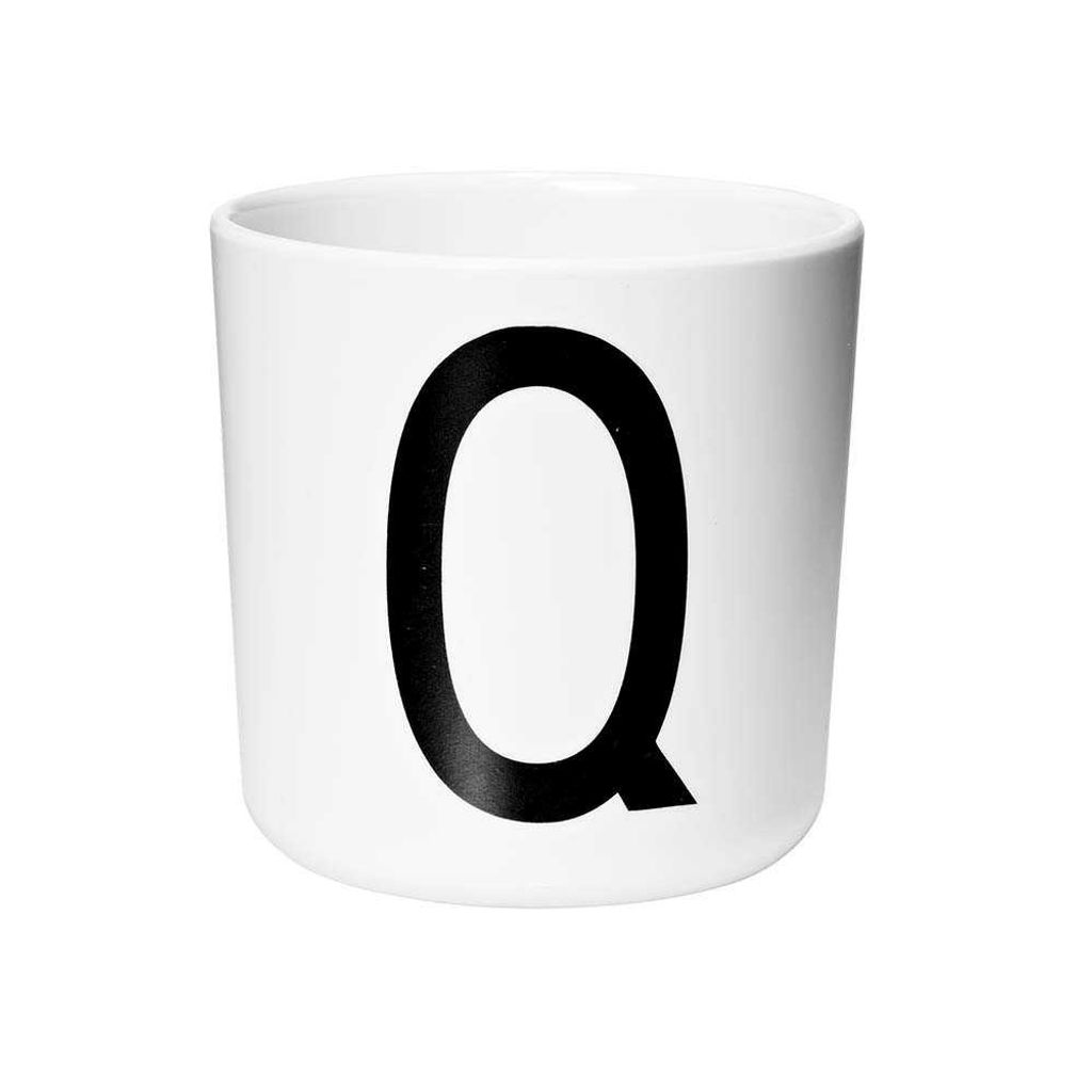 Design Letters Melamin Becher weiß : Q Auswahl: Q