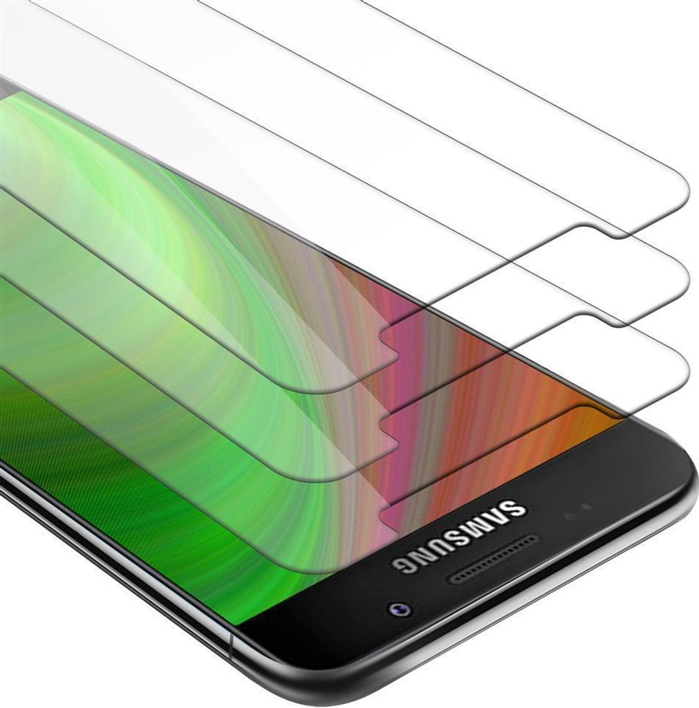 Cadorabo 3x Panzer Folie für Samsung Galaxy A3 2016 Schutzfolie in Transparent Folie Tempered Display-Schutzglas