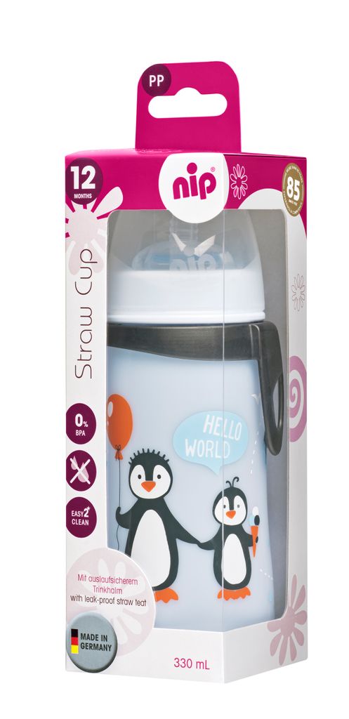 nip Straw Cup, 330 ml, Denné používanie, Modrá, Obrázok produktu 