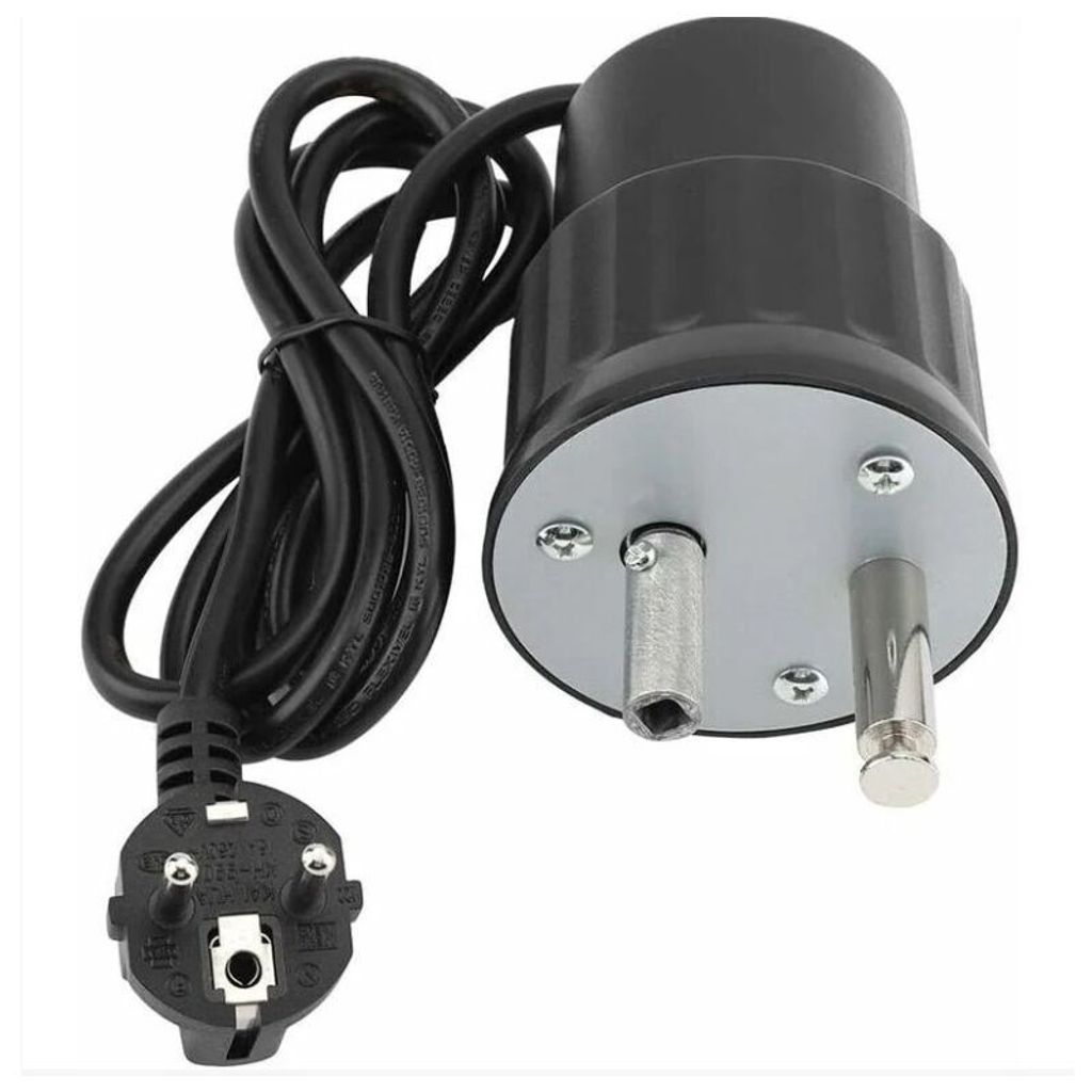 Drehmotor Grillspieß Elektromotor Camping Aluminium BBQ Rotisserie Kit Nennlast 0-24kg (EU-Stecker)