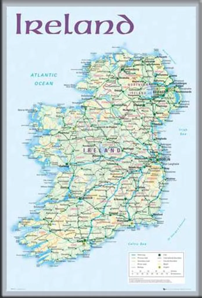 Sistema Shinsuke Maxi MDF Argento con Poster Mappa Irlanda 2012