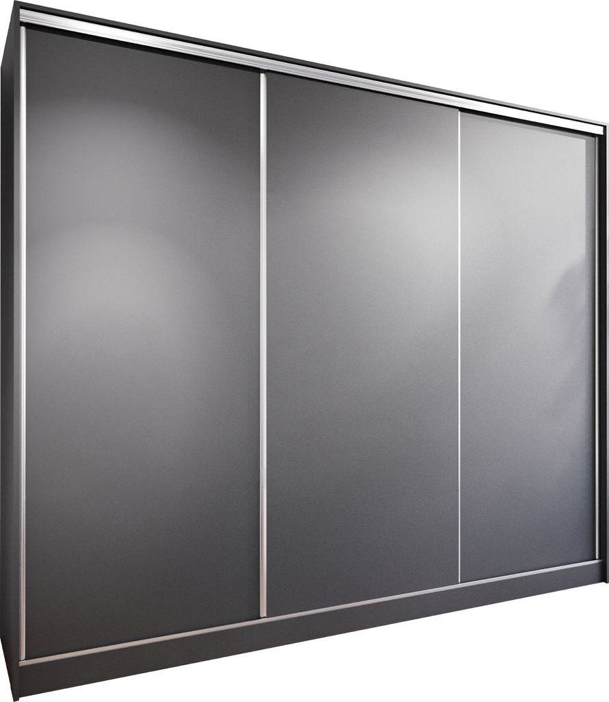 Schiebetürenschrank mit Schubladen Kleiderschrank Schwebetürenschrank BRITTA C 250 schwarz