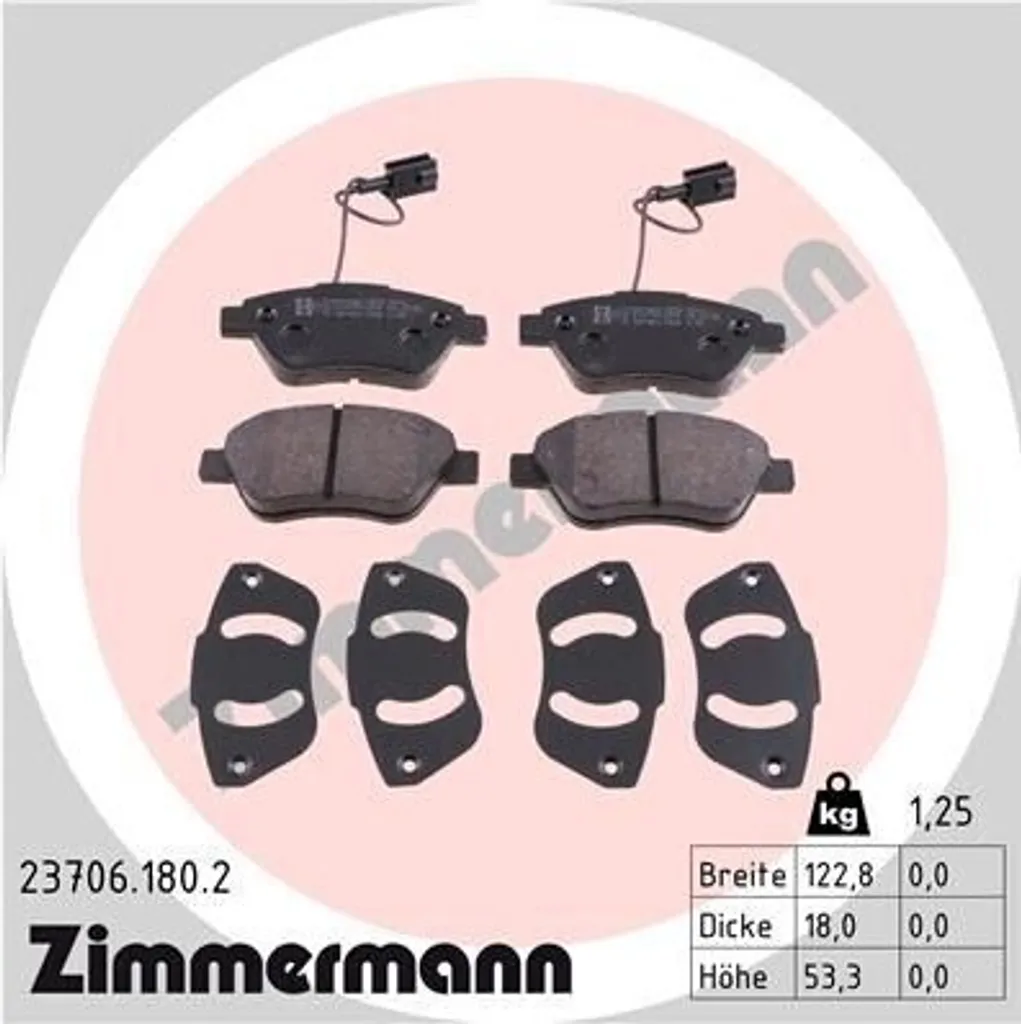 Plaquettes de frein Zimmermann 23706.180.2 : stoppez les sifflements !