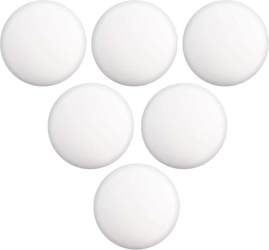 Wandmontierter Türstopper, groß, 6 Stück, Türpuffer 50 mm x 50 mm, selbstklebend, weiße Gummipuffer, Türgriffpuffer, Wandpuffer für Türgrif...