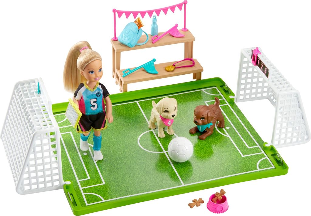 Barbie „Traumvilla Abenteuer“ Chelsea Fußballerin Puppe und Spielset