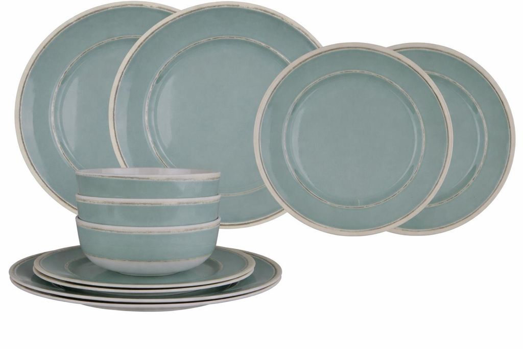Melamin Campinggeschirr Set [New Spring Mint] für 4 Produktbild 