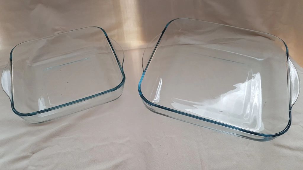 2 teiliges Auflauf Backform Set aus hochwertigem Glas eckig Produktbild 11
