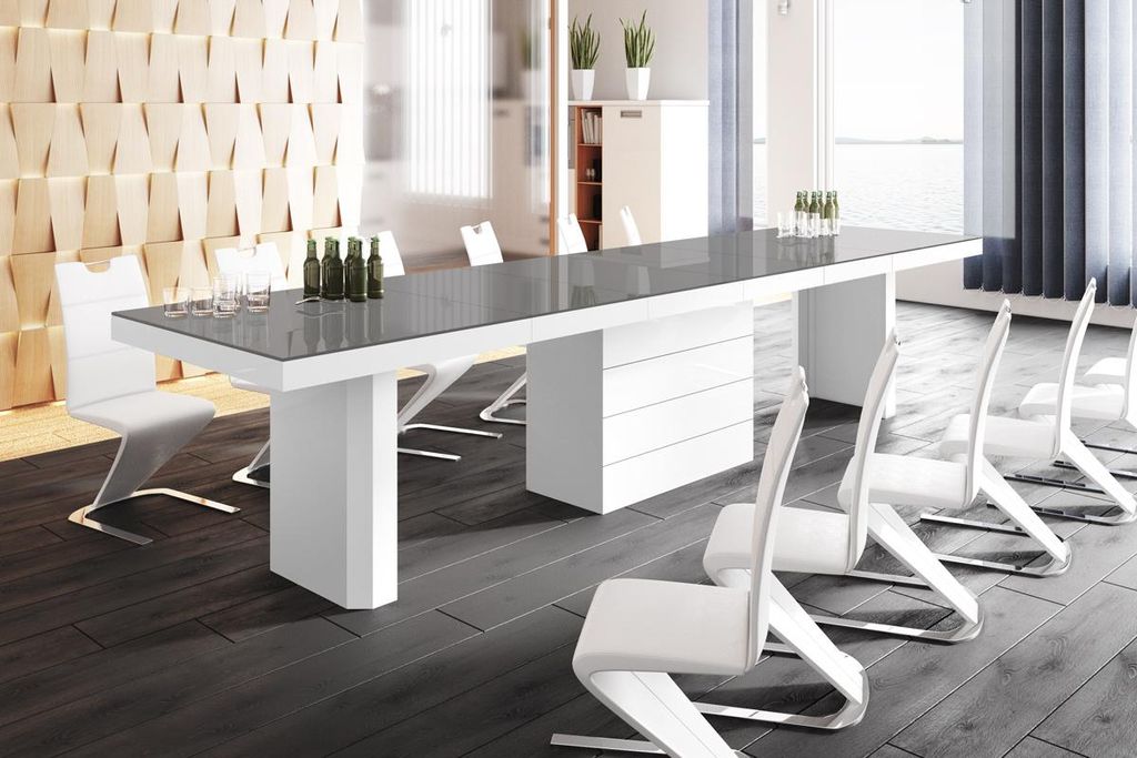 Design Esstisch Tisch HE-777 XXL ausziehbar 140 bis 332 cm
