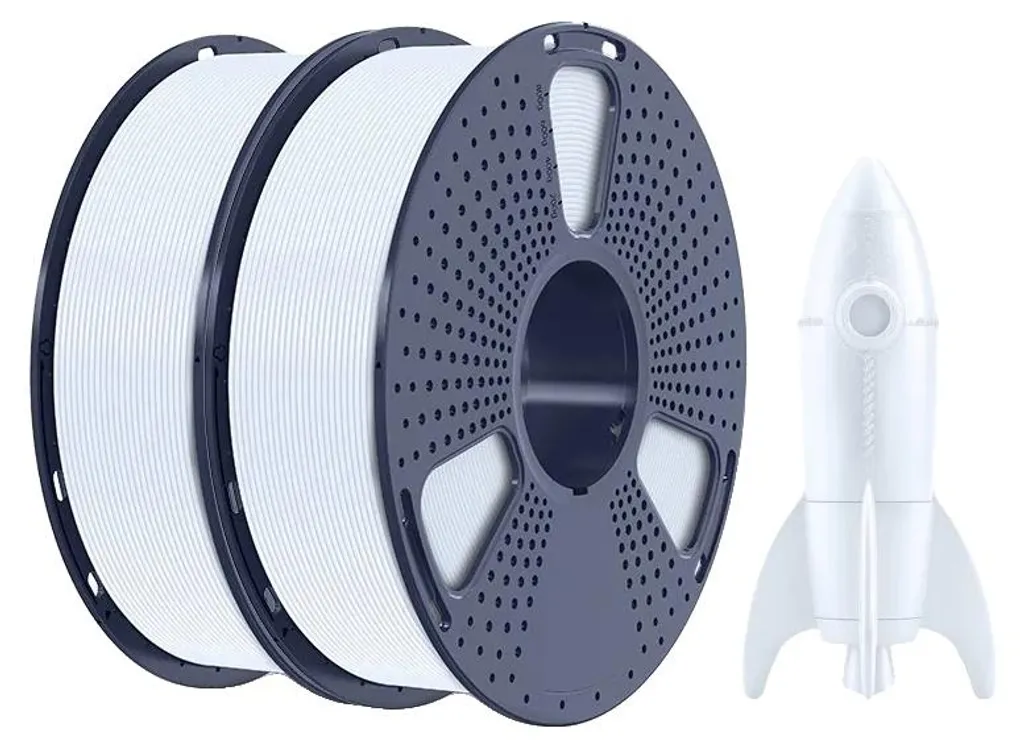 Filament 3D HS-PLA blanc 1.75mm anti-filamentation haute fluidité 1kg