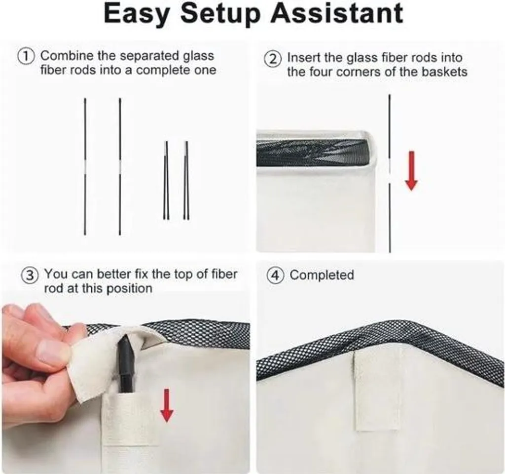 Panier à linge pour petits espaces pliable 48L idéal sous un évier - 4