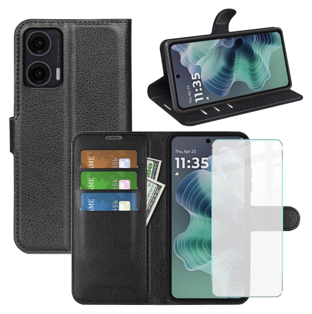 Pro Motorola Moto G35 5G Leatherette Book Wallet Pouzdro na Obrázek produktu 