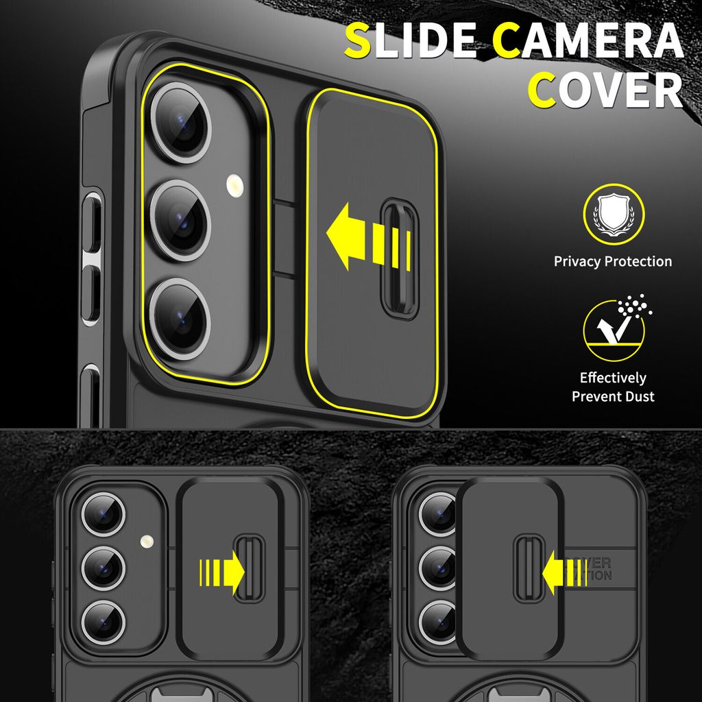 LeYi Cover per Honor 400 Lite con 2 x Pellicola Vetro Temperato, Custodia per Honor 400 Lite 5G con Protezione Fotocamera [Slideable] Armour TPU Bumper Anticorso 360° Anello Supporto Case, Rossa