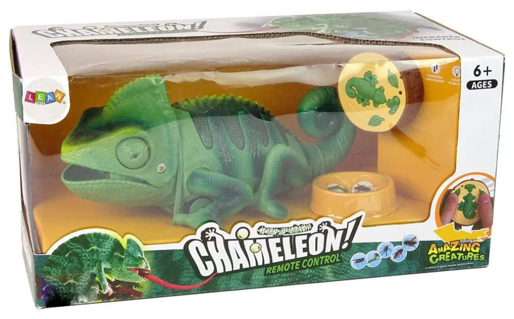 Caméléon télécommandé vert 28cm - Jouet interactif RC avec langue extensible - 2