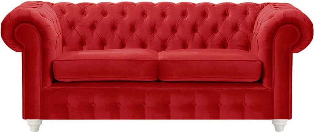 Zweisitzer-Sofa Chesterfield Max-Velluto 7-white