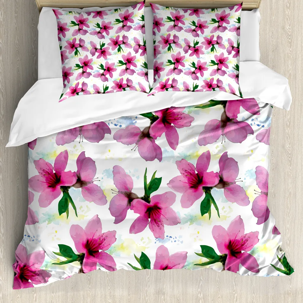 Copripiumino Sakura ABAKUHAUS Matrimoniale Design Floreale 3D