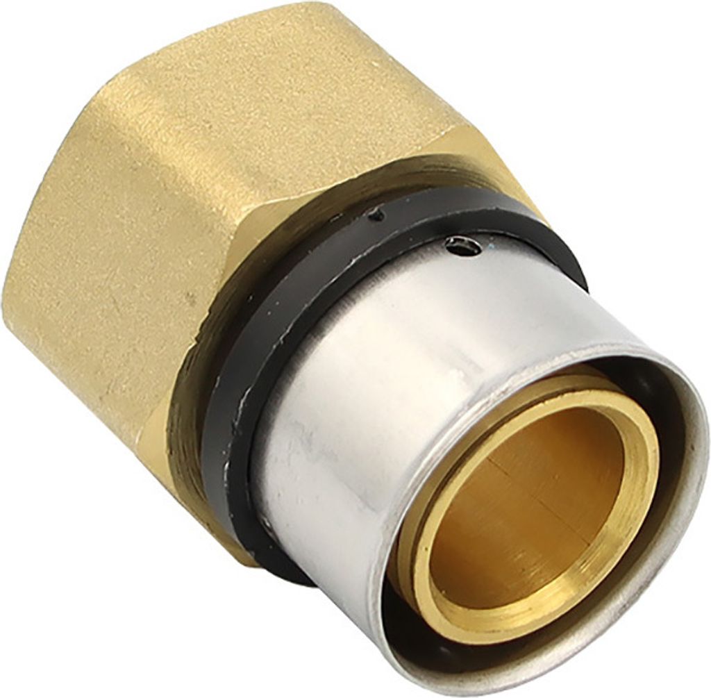 Pipetec Pressfitting Übergang 32x3 mm - 1 Zoll IG TH Kontur Verbundrohr DVGW