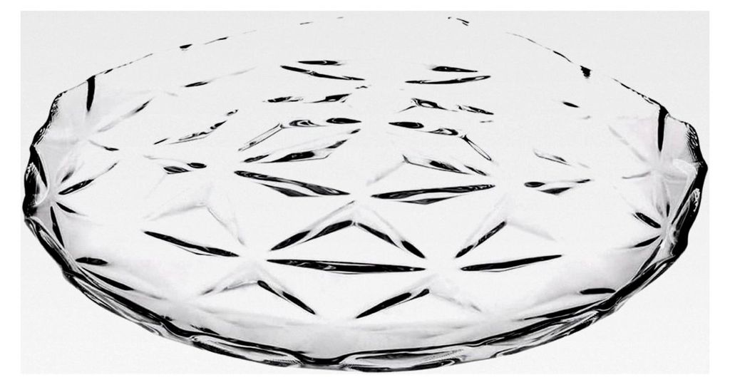 Estrella 6er Set Obstteller aus Glas, 20 cm, transparent, modernes Design