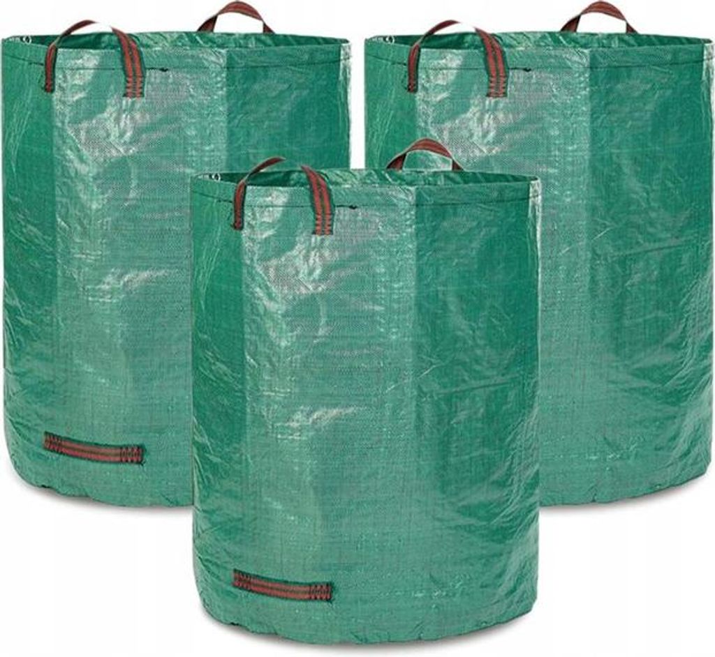Gartencontainer 120 l, 45x76 cm, grün, PP-Gewebe, wasserdicht, 62 KG Tragkraft, 3 Griffe