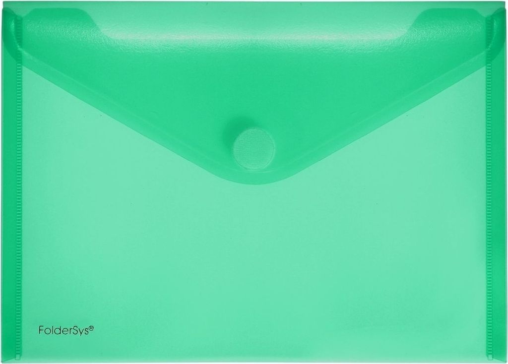 Dokumentenmappe A5 quer PP Klettverschluss grün transparent Packung mit 10 Stück
