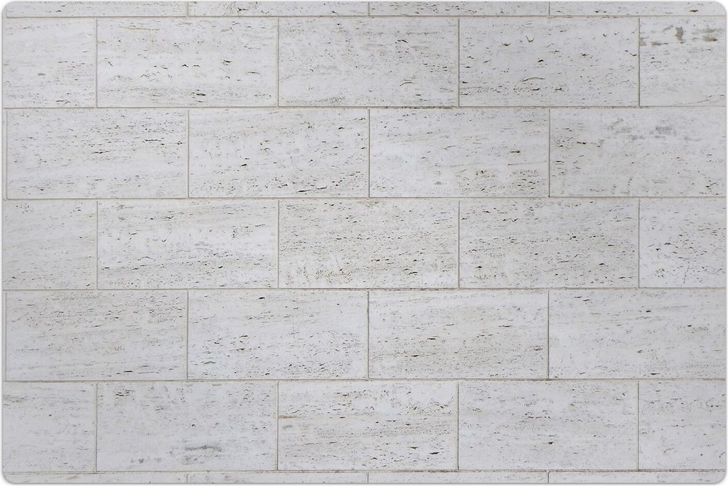 Küchenmatte 150x225 cm Vinylmatte Bodenmatte Dekoration - weißer Backstein Ziegel