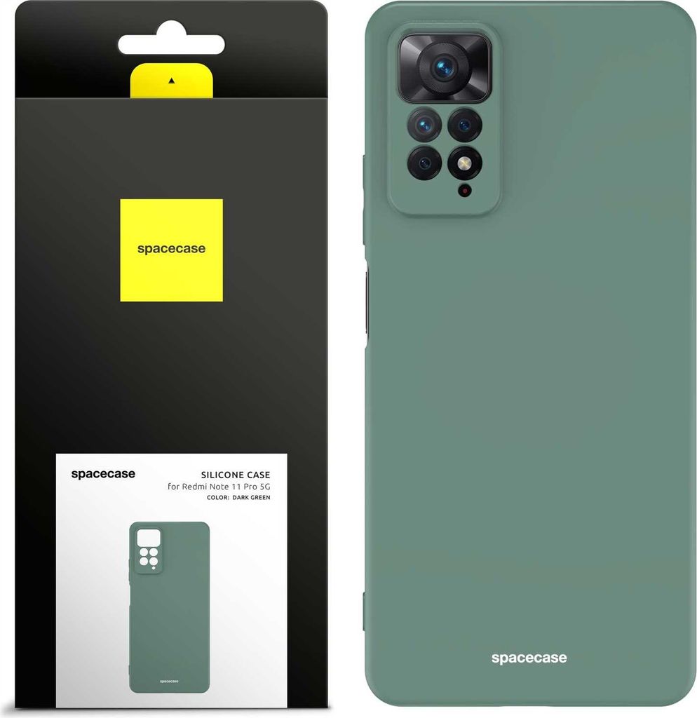 Spacecase Silikonhülle Redmi Note 11 Pro 5G dunkelgrün