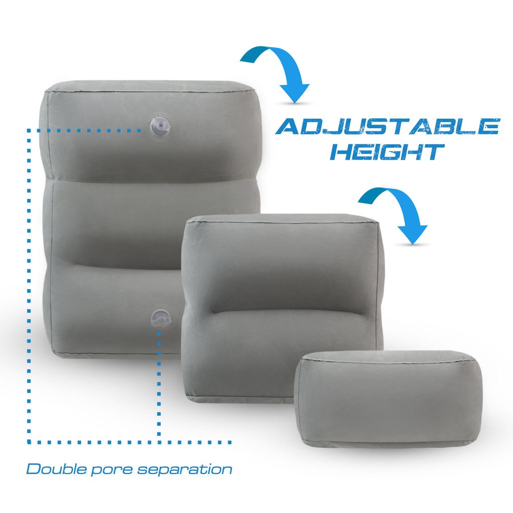 Reisekissen dunkelblau 50 x 50 cm – klappbares Auto-Sitzkissen mit  Rückenlehne