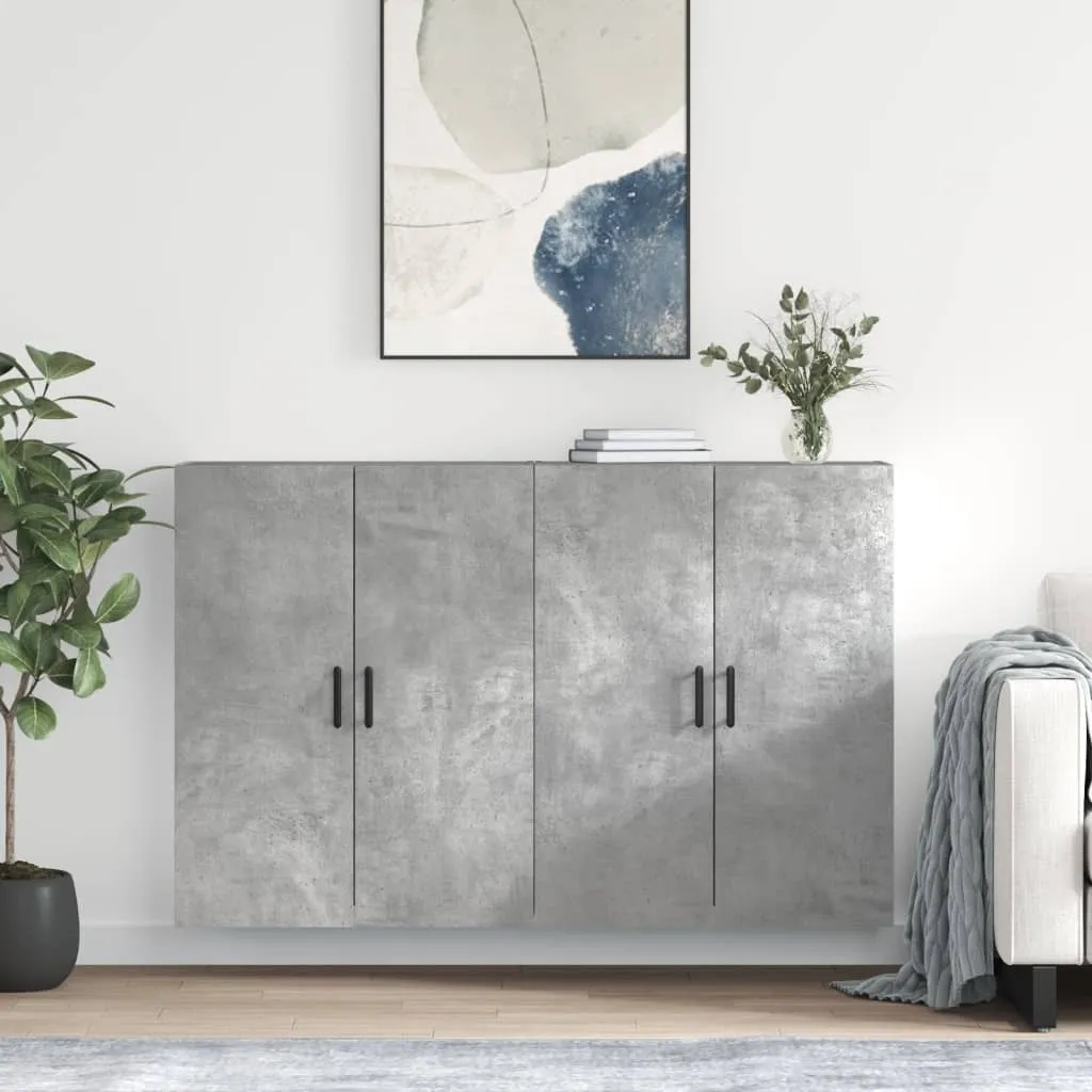 vidaXL Armadi a muro 2 pz Grigio Cemento 69,5x34x90 cm | Arredo Casa