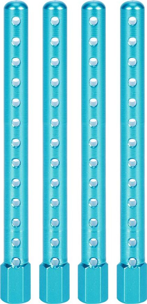 4pcs Aluminiumlegierung RC Car Shell Säule Zubehör Ersatzteile für HSP 1/10 122037Blue geeignet