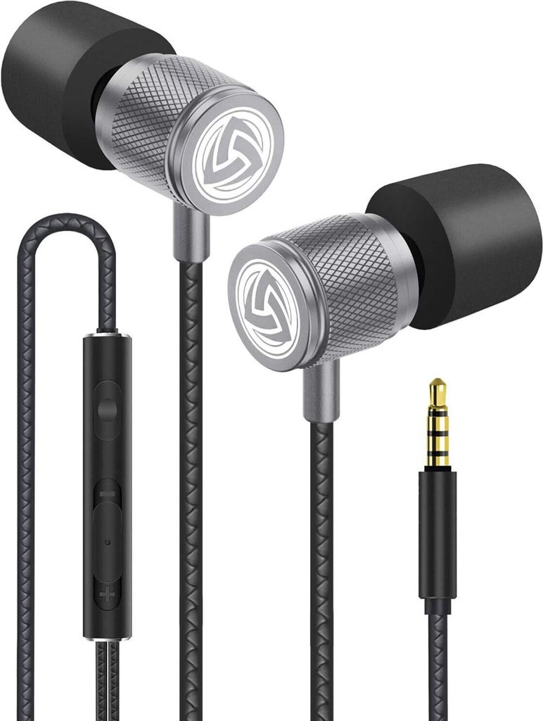 Ultra Kopfhörer In Ear Ohrhörer mit Kabel und Mikrofon, Kristallklarer Klang,