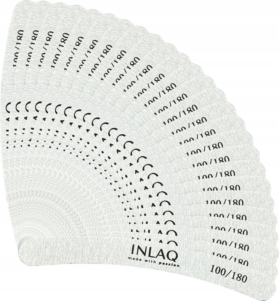 INLAQ 25x Pilnik do Paznokci 100/180 Banan Pilniczki Zestaw Zdjęcie produktu 
