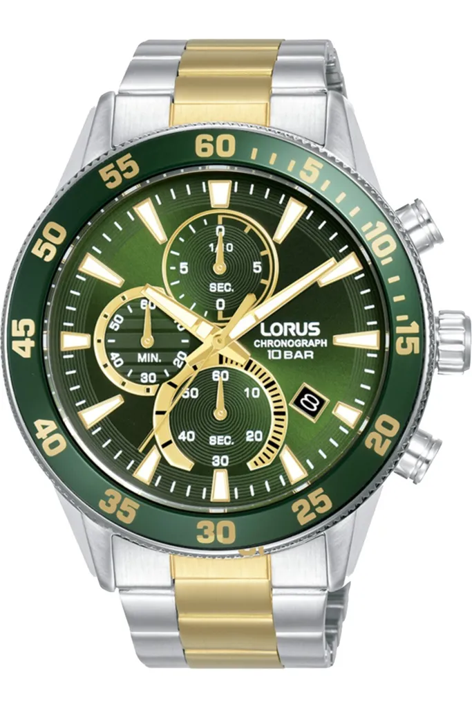 Chronographe de Sport Lorus RM327JX9 Montre Homme avec Cadran Bleu Chic