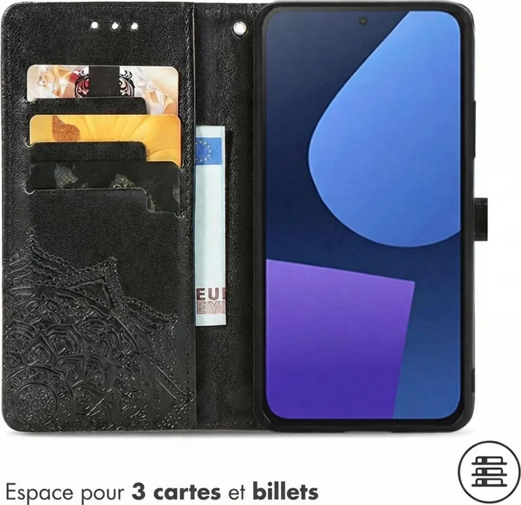 imoshion Custodia a libro Mandala Fairphone 5 - Nero - 8