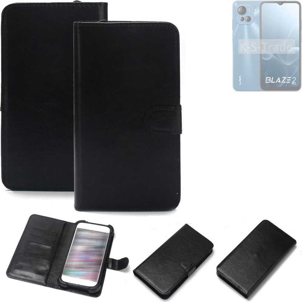 K-S-Trade Handyhülle Schutzhülle kompatibel mit Lava Blaze 2 Pro Handy Schutz Hülle Handyhülle Bumper schwarz 1x