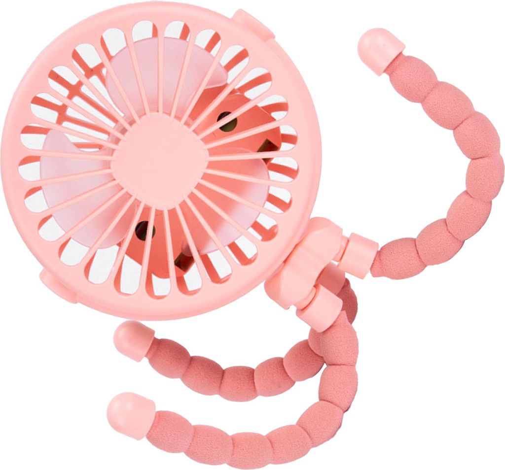 Kinderwagen-Ventilator batteriebetriebener flexibler Stativ-Clip-On-Ventilator leiser Baby-Auto-Ventilator tragbarer kompakter kühlender Ventilato...