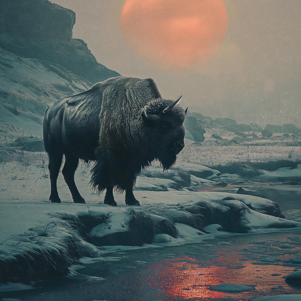 Plakat 50x50cm Wisent-Monolith