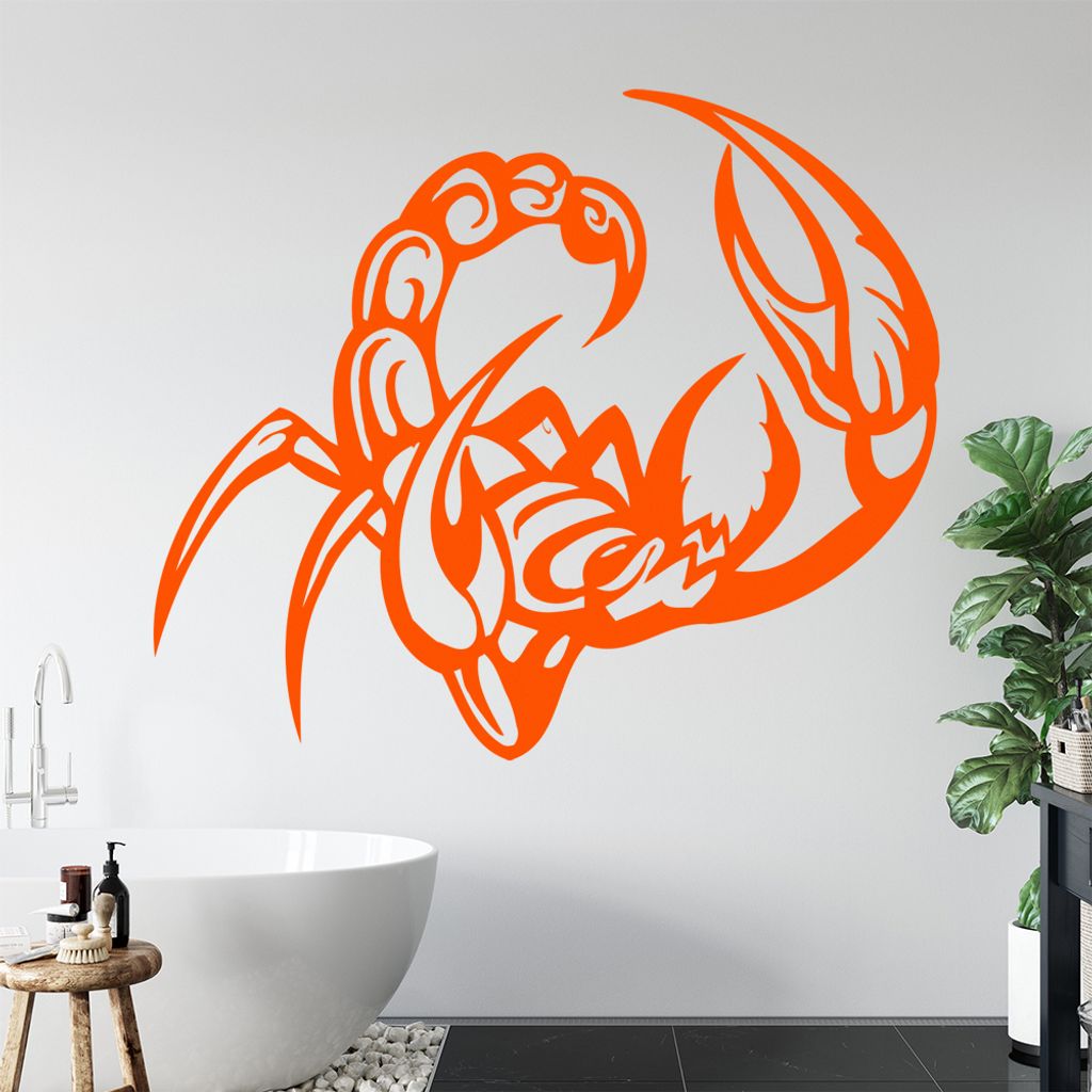 Skorpion Wandtattoo in 6 Größen - Wandaufkleber Wall Sticker - Dekoration, Küche, Wohnzimmer, Schlafzimmer, Badezimmer