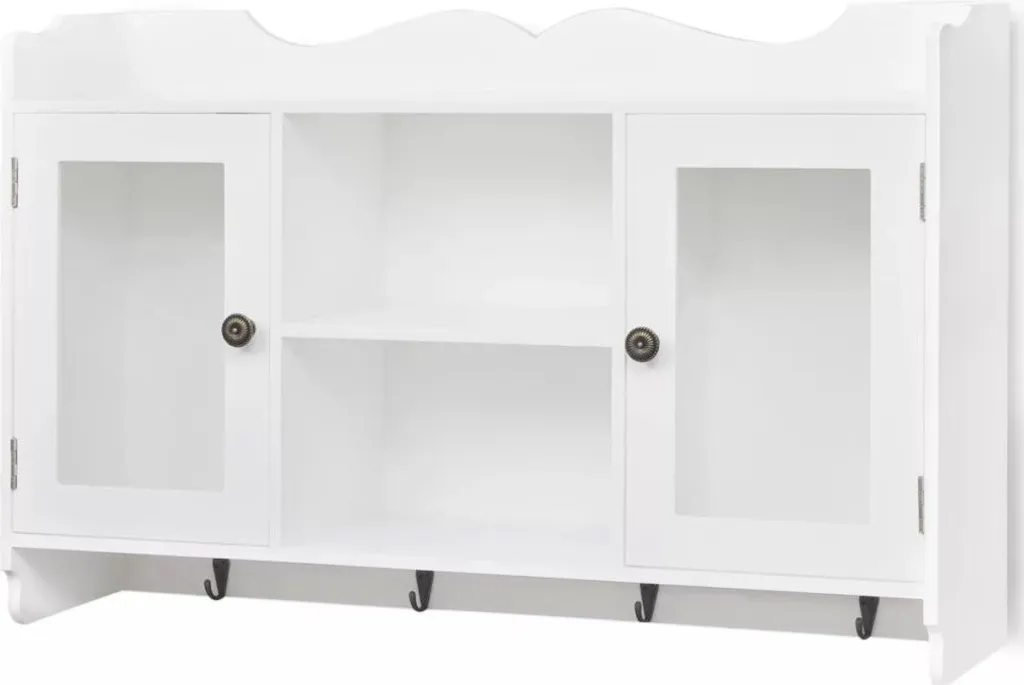 Mobiletto Pensile vidaXL Bianco MDF - Design Minimal per Interni